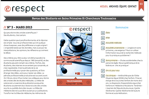 Réalisation d'un site Internet flexible.