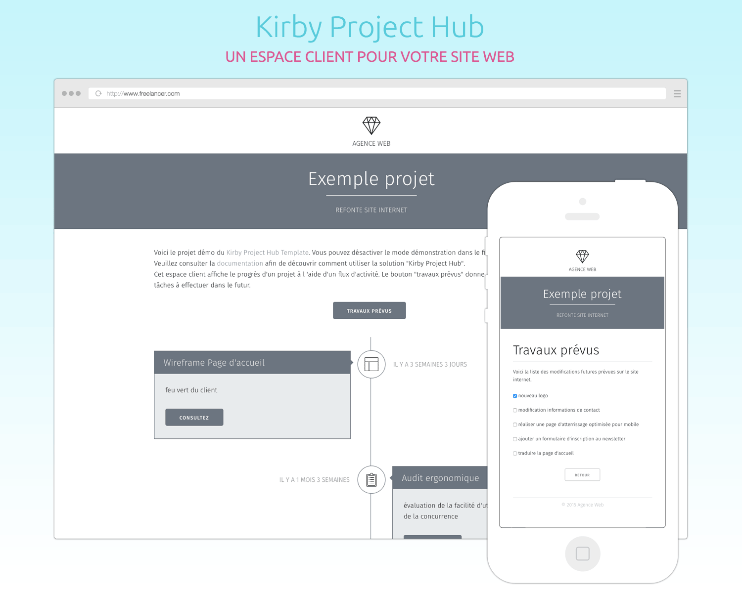 Kirby Project Hub : un espace client pour votre site