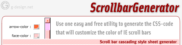 scroll bar cascading style sheet generator