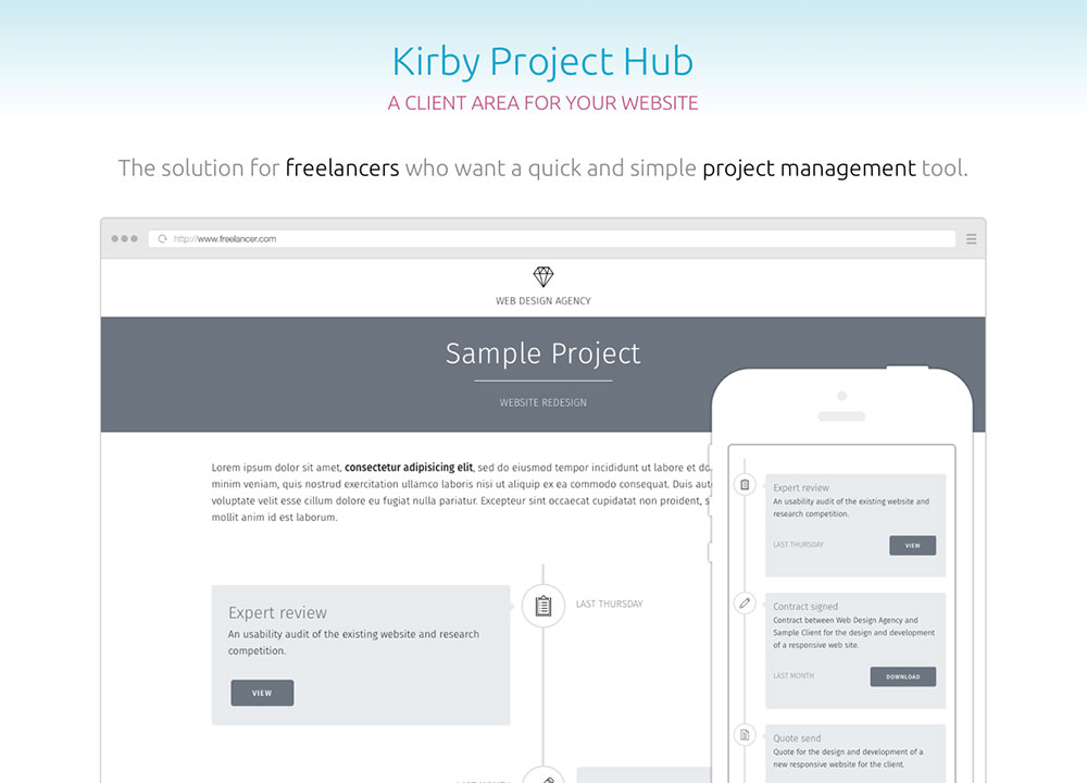 screenshot Kirby Project Hub